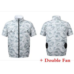 Mannen Zomer Usb Fan Cooling Vest Mannen Airconditioning Kleding Korte Mouw Jasje Aangenaam Koel Vissen Vesten