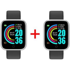 Y68 Horloges Mannen Vrouwen Bloeddruk Fitness Tracker Smart Klok D20 Waterdichte Sport Smartwatch Digitale Armband