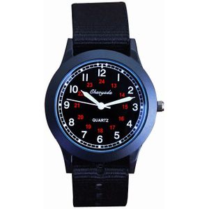 beroemde mannen jongens studenten canvas 24-uur afneembare riem quartz horloges kids sport montre enfant klokken