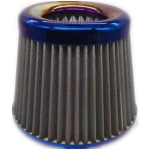 Spsld Auto Universele Rvs Geroosterde Blue Air Filter Voor Koude Lucht Intake High Flow 65Mm 76Mm Prestaties adempauze Filters