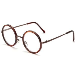 Elbru Retro Ronde Bril Frame Vrouwen Clear Lens Bijziendheid Brillen Frames Mannen Transparante Optische Recept Bril