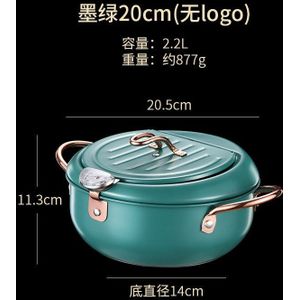 Controleerbaar Temperatuur Japanse Huishoudelijke Tempura Koekenpan Mini Roestvrijstalen Pan Inductie Kookplaat Algemene