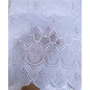 Zwitserse voile kant in zwitserland nigeriaanse kant stof kant wit katoen stof voor baby dress5yard/lo5815