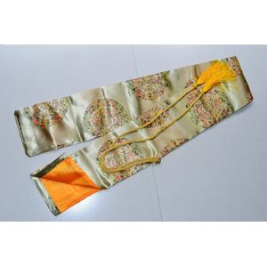 Mooie Zachte En Delicate Zijde Zwaard Tas Fitting Voor Japanse Samurai Zwaard Katana Geel Zwaard Tas
