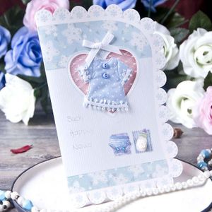 Driedimensionale verjaardagskaart Europese stijl baby volle maan uitnodigingen Geboorte ceremonie trouwkaarten 100-dag banket