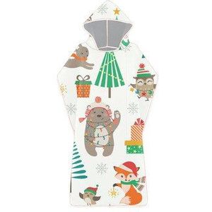 Kinderen Leuke Animal Print Microfiber Wetsuit Veranderende Gewaad Strand Poncho Handdoek Sneldrogend Badhanddoeken Met Hooded Beachwear