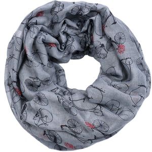 Guttavalli Vrouwen Fietsen Printing Ring Sjaal Vrouwelijke Geometrische Dot Loop Wrap Winter Chevron Cartoon Warm Infinity Sjaals