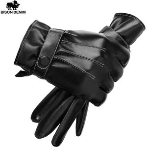 Bison Denim Handschoenen Voor Herfst Winter Touchscreen Mannen Handschoenen Winddicht Thicken Pluche Warm Winter Handschoenen Voor Mannen Mode s057