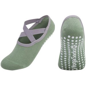 Women Bandage Pilates Socks Silicone Anti-Slip Quick-Dry Yoga Socks Ballet Dance Cotton Sport Fitness Sock for Gym Girls