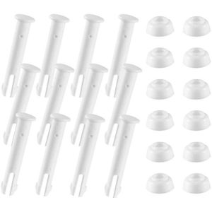 12 Stuks Plastic Zwembad Joint Pins & 12 Pcs Rubber Afdichtingen Voor Intex Boven Grond Ronde Framepool Onderdelen 28270-28273(2.16Inch)