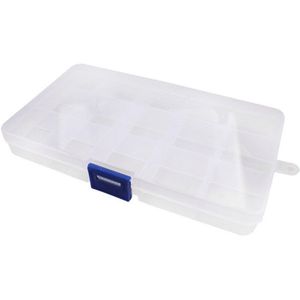 1Pc 15 Slots Milieuvriendelijke Plastic Vierkante Huishouden Opbergdoos Case Oorbel Sieraden Container Thuis Organisator Kleurrijke Doos