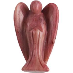 Natuursteen Sieraden Angel Fairy Crystal Rose Guardian Aartsengel Sculptuur Ambachten Slinger Mini Ornamenten Diy Decor