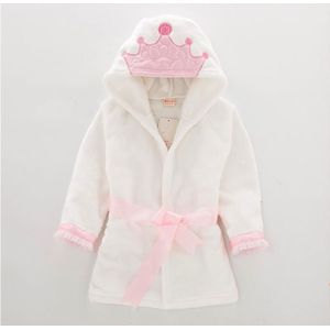 Baby kinderen flanellen jurk baby warm hooded badjassen mode kinderen thuis kleding jongens en meisjes schattige pyjama