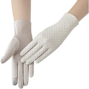 Zomer Zonwering Handschoenen Katoenen Handschoenen Voor Vrouwen Dot Vrouwen Dunne Vrouwelijke Drive Handschoenen Zon Creen Antislip