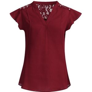 Vrouwen Zwangere Blouse Nusring V-hals Korte Mouwen Moederschap Tops Kant Effen Kleding Zwangerschap Shirts Ropa Moeder De Moda