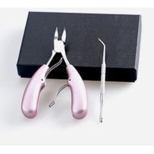 2 stks/partij Nail Art Manicure Gereedschap Kits Rvs Cuticle Schaar Tangen Trimmer Nagelknipper Cutter Set Nail Care