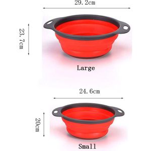 Opvouwbare Siliconen Vergiet Inklapbare Wasmand Aftappen Zeef Mand Met Handvat Kichen Accessoriestools