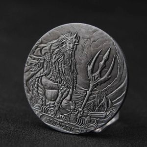 Koning Van Posideon Zilver/Vergulde Herdenkingsmunten Souvenir