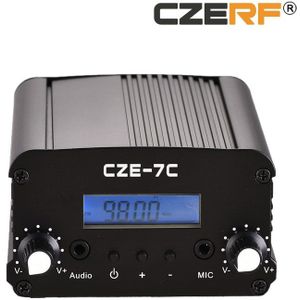 CZE-7C 1 w/7 w draadloze fm-zender aluminiumlegering materiaal zwart
