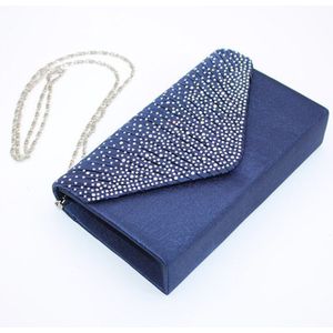 Dames Grote Avond Satijnen Bruids Diamante Dames Clutch Bag Party Prom Envelop Schouder Crossbody Tassen Bolsa Feminina