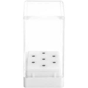 20 Slots Clear Plastic Nail Boren Opbergdoos Voor Nail Boor Bestanden Houder Stand Display Case Organizer Acryl manicure