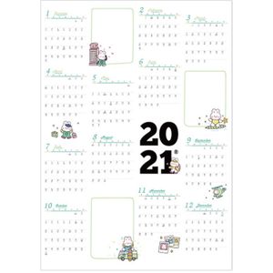 Blok Jaar Planner Dagelijkse Plan Papier Muur Kalender EVA Mark Stickers voor Office School Thuis agenda escolar