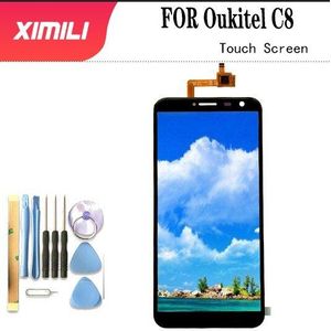 Getest De Voor 100% Originele Oukitel C8 Touch Panel Perfecte Reparatie Onderdelen Touch Vervanging 5.5 Inch Oukitel C8 Telefoon Gebruik + Gereedschap