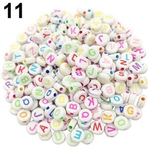 100 Stuks Diy Handgemaakte Willekeurige Alfabet/Letter Acryl Kubus Spacer Losse Kralen Sieraden Maken Benodigdheden