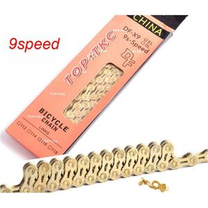 Goud Kleur Fiets Chain Hollow Bike Chains 9 10 11 Speed 116 Links El Ultralight Mtb Mountain Racefiets Variabele 27 30 33 Snelheid