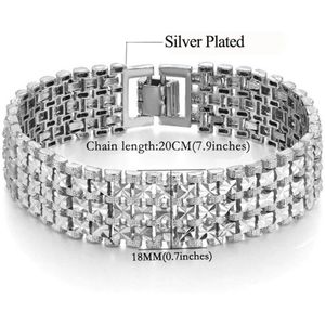 Mannen Armband Voor Men18MM Mannelijke Goud Kleur Chain Link Armbanden 20 Cm Casual Star Link Sieraden Pulseiras SL789