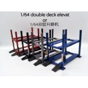 Model Auto Diorama Lift 1:64 1:43 1:24 1:18 Dubbele Single Deck Lift Garage Reparatie Station Stand Voor Simulatie Vhicle Statische
