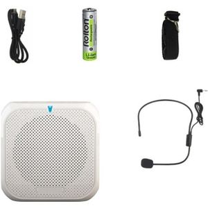Draagbare Voice Versterker Voor Leraar Training Toespraak Rolton K400 Megafoon Booster Met Bedrade Microfoon Luidspreker Speaker MP3