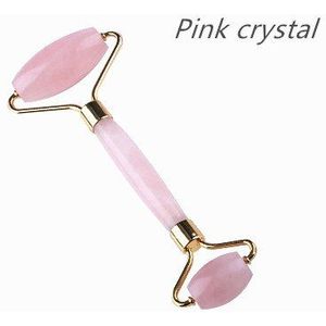 Quartz Jade Roller Afslanken Gezicht Lift Massager Dubbele Hoofden Facial Massage Stone Eye Gezicht Hals Dunne Gereedschap Body Slim Skin schoonheid