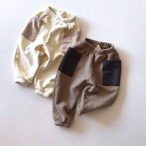 Lente En Herfst Kinderkleding Jongens En Meisjes Kleuraanpassing Retro Alle-Wedstrijd Casual Broek