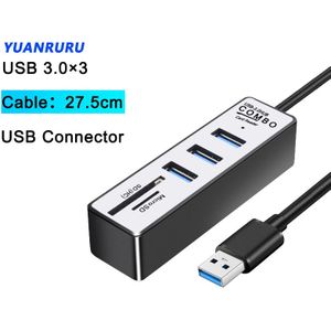 Usb Hub 3.0 2.0 Usb C Hub Multi Splitter Hoge Snelheid Tf Sd Kaartlezer 3/6 Poorten Hub Adapter Hab combo All In One Voor Pc Laptop