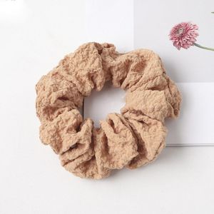 Effen Kleur Geplooide Haar Touw Scrunchies Zachte Elastische Hair Ties Vrouwen Eenvoudige Elegante Haaraccessoires Paardenstaart Houder Hoofddeksels