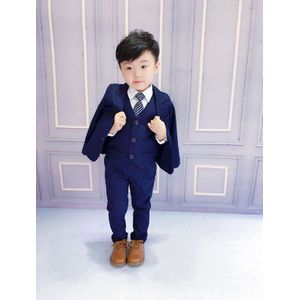 Bloemen Baby Pak Blazers Kleding Met Shirt 4 Onderdelen Modeshow Kind Kostuum Slanke Jongen Kleding Set 2 Tot 10 jaar