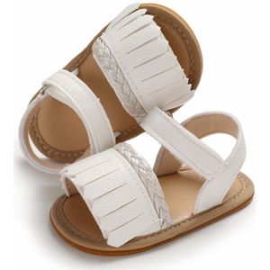 Zomer Baby Baby Meisje Jongen Leren Sandalen Solid Kwasten Zachte Zool Schoenen Pasgeboren Unisex Baby Platte Zool Zomer Sandalen