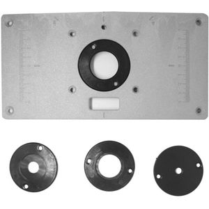 Aluminium Router Tafel Insert Plaat Tafel Voor Houtbewerking Bankjes Router Plaat Hout Gereedschap Frezen Trimmen Machine Met Ringen