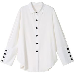 Japanse Stijl Vrouw Oversized Unieke Streetwear Tweedelige Lange Mouwen Casual Blouse Vest Set Vrouwelijke Shirt Chemise Femme 5412