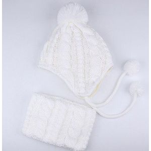 Furtalk Kids Muts En Sjaal Set Voor Meisjes En Jongens Fleece Knit Winter Hoeden Kind Pompom Hoeden Warme Mutsen Cap voor 2-6 Jaar Oud