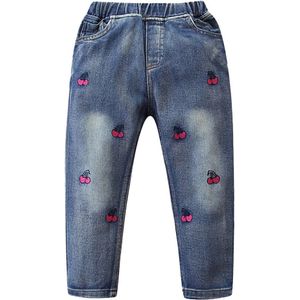 Kinderen Hart Print Denim Jeans Peuter Kid Baby Meisjes Jongens Mode Bloemen Denim Jeans Lange Broek Herfst Broek Voor Meisjes