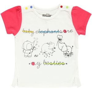 Zomer Casual Mode Korte Mouwen Katoenen Camiseta Блузка Cartoon Civiele Meisje Baby T-shirt 6-18 Maand Katoen % 90 Elastaan % 10