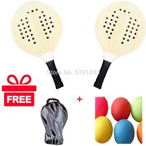 Goedkope Houten Strand Tennis Rackets Set 2Pc Paddle