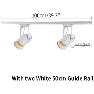 Moderne spot plafondlamp E27 houder spoor licht lamp Gedraaid Track Verlichting voor winkel winkelcentrum verlichting lamp Witte kleur