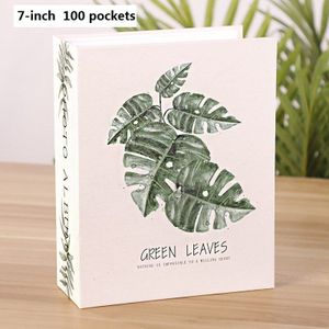 Groene Plant Print 5/7-inch Fotoalbum Geheugen Boek voor Bruiloft Foto Picture Card Verzamelen Houder 100- 200 Pagina Kleine Albums