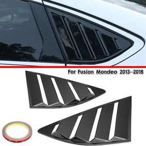 2Pcs Kwart Louvre Cover Vent Side Window Gloss Black Voor Ford Fusion Mondeo Auto Styling