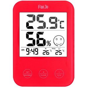 Digitale Thermometer Wandklok Temperatuur Vochtigheid Comfort Uitdrukking Elektronische Horloge Tafel Bureau Klokken Home Modern