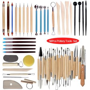 56Pcs Keramische Klei Gereedschap Set, Modeling Aardewerk Clay Sculpting Gereedschap Kits Voor Beginners Professionele Kunst Ambachten Voor Kinderen