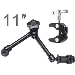 11 Inch Metalen Verstelbare Scharnierende Magic Arm Super Clamp Voor Flash Lcd Monitor Led Video Licht Slr Dslr Camera Accessoires